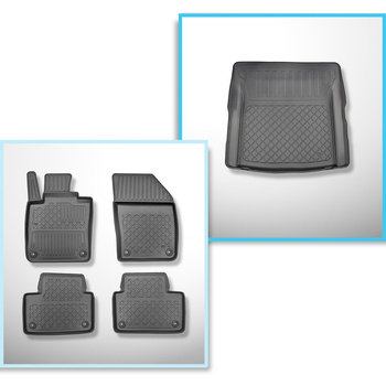 Sats bagagerumsmatta och bilmattor TPE måttillverkade till: Volvo S60 III Sedan 