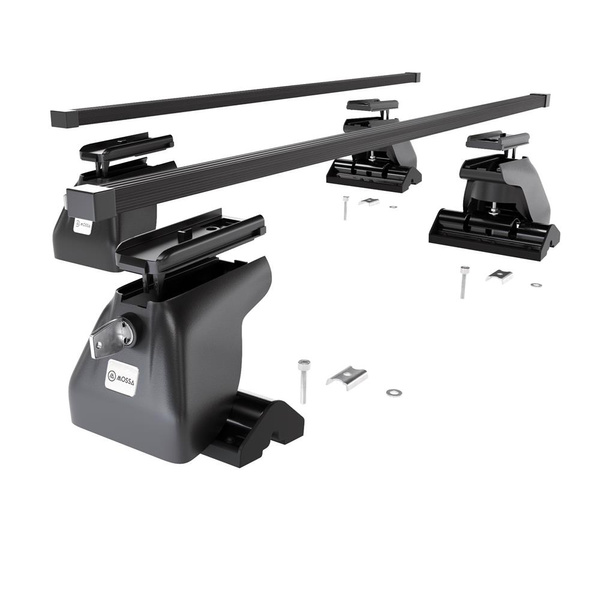 Taklasthållare till Volkswagen Multivan T6 PanAmericana Skåpbil (2015-2021) - svart takräcke - takhållare - T-profil - Stål