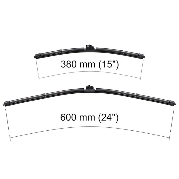 Vindrutetorkarblad till Nissan Qashqai +2 Crossover (08.2008-12.2013) - platta torkarblad