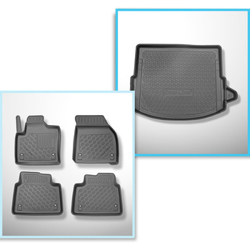 Sats bagagerumsmatta och bilmattor TPE PREMIUM måttillverkade till: Land Rover D