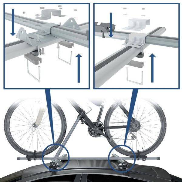 Takmonterad cykelhållare av aluminium - 3xM-08
