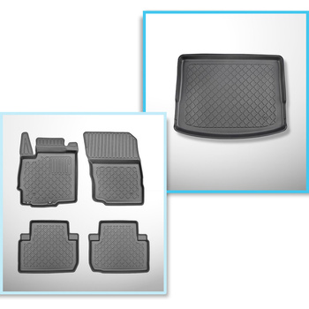 Sats bagagerumsmatta och bilmattor TPE måttillverkade till: Mitsubishi Eclipse C
