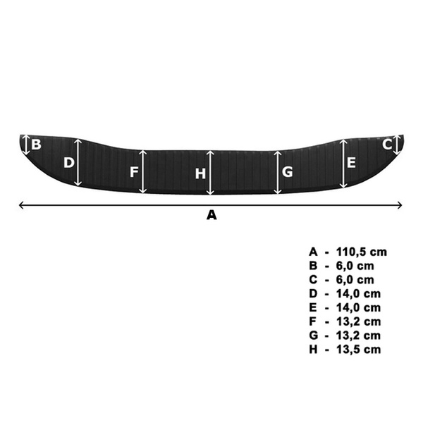 Svart list för bakre stötfångare till Toyota Corolla XII Kombikupé (2019-....)