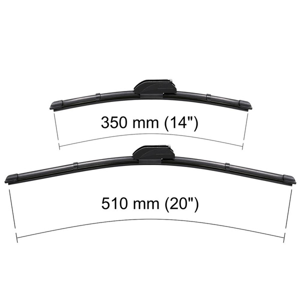 Vindrutetorkarblad till Daihatsu Terios I SUV (03.1997-12.2005) - platta torkarblad