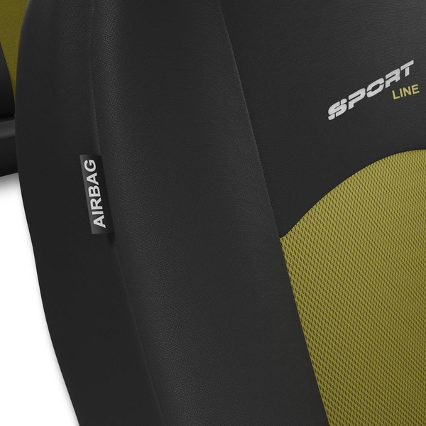 Universella sätesöverdrag till BMW Serie 3 E36, E46, E90, F30, G20, G21 (1990-....) - gul