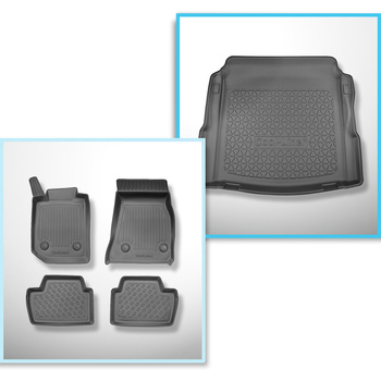 Sats bagagerumsmatta och bilmattor TPE PREMIUM måttillverkade till: BMW Serie 2 