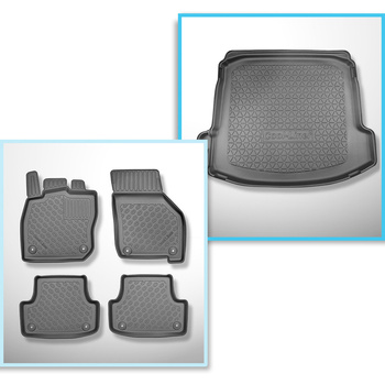 Sats bagagerumsmatta och bilmattor TPE PREMIUM måttillverkade till: Audi A3 8Y L