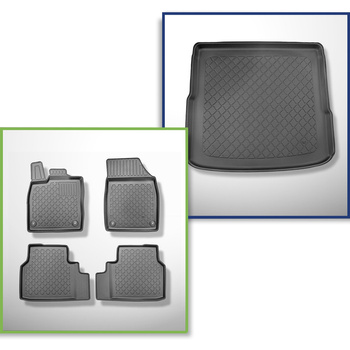 Sats bagagerumsmatta och bilmattor TPE måttillverkade till: Skoda Enyaq iV SUV, 