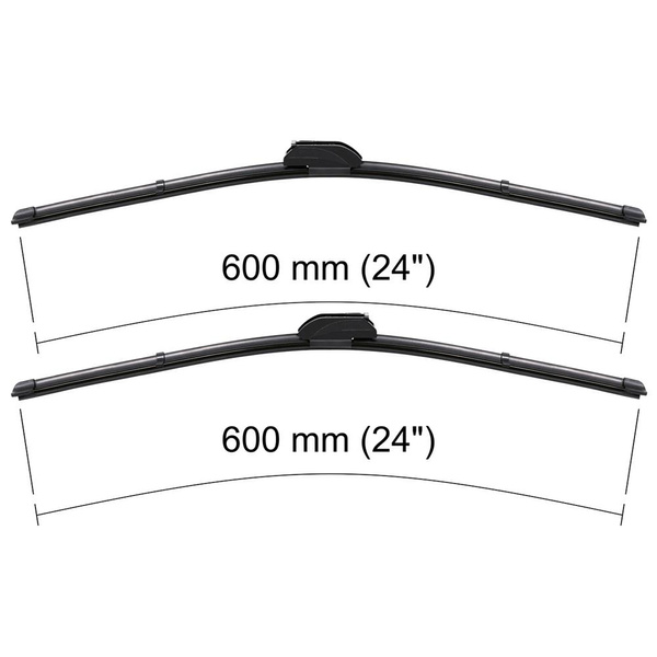 Vindrutetorkarblad till Mazda MPV II Minibuss (05.1999-08.2004) - platta torkarblad