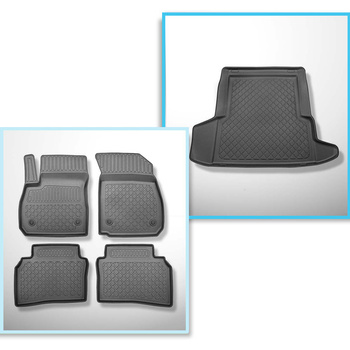 Sats bagagerumsmatta och bilmattor TPE måttillverkade till: Opel Insignia B Gran