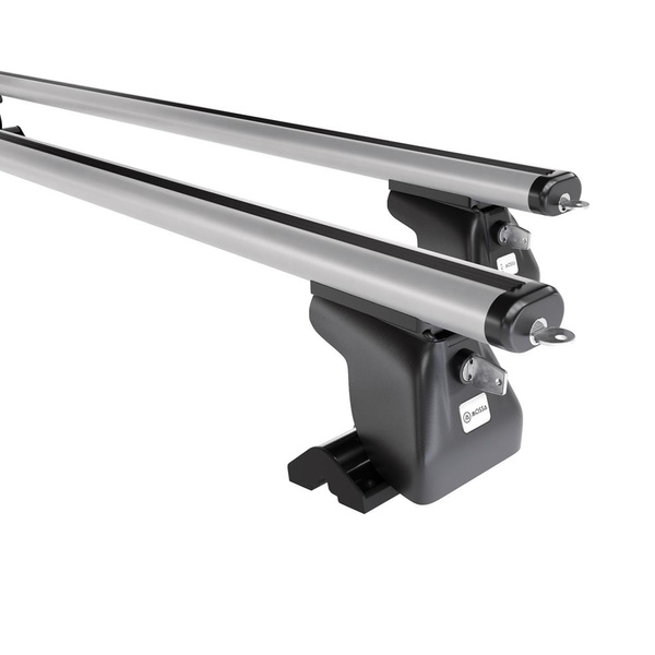 Taklasthållare till Volkswagen Transporter T5 Skåpbil (2010-2015) - silver takräcke - takhållare -T-profil - Aluminium