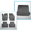 Sats bagagerumsmatta och bilmattor TPE PREMIUM måttillverkade till: Volvo XC90 I SUV (2002-04.2015) - 5/7 platser; tredje raden nedsänkt