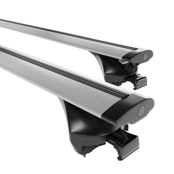 Taklasthållare till Audi Q5 II SUV (2017-....) - silver takräcke - takhållare -integrerad reling - Aluminium