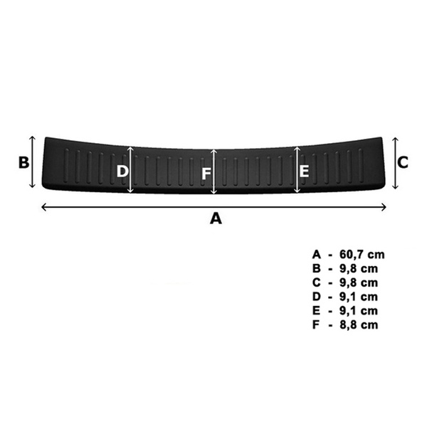 Svart list för bakre stötfångare till Toyota Aygo X Crossover (2022-....)