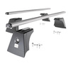 Taklasthållare till Toyota RAV4 V SUV (2019-....) - silver takräcke - takhållare -integrerad reling - Aluminium