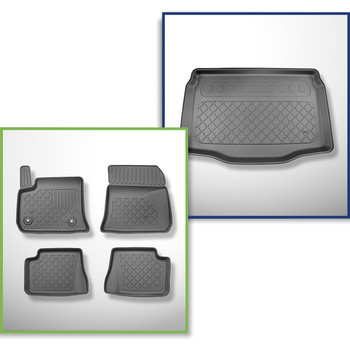 Sats bagagerumsmatta och bilmattor TPE måttillverkade till: Fiat 600e Kombikupé 