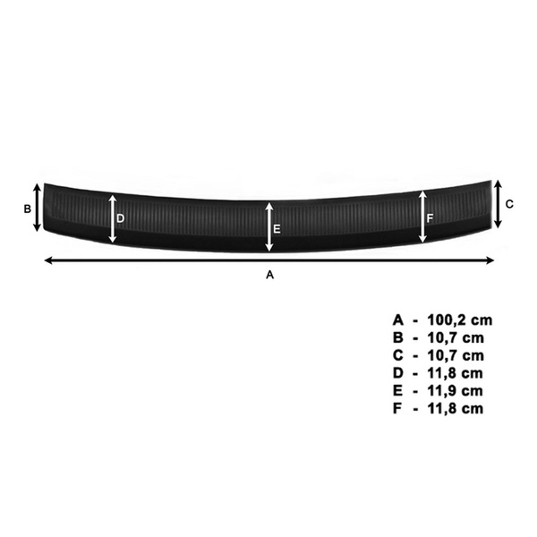 Svart list för bakre stötfångare till Volkswagen Passat B7 Variant (2010-2014)