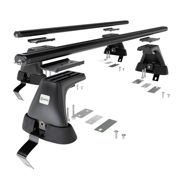 Taklasthållare till Fiat Bravo Kombikupé (2007-2014) - svart takräcke - takhållare - utan fästelement - Aluminium