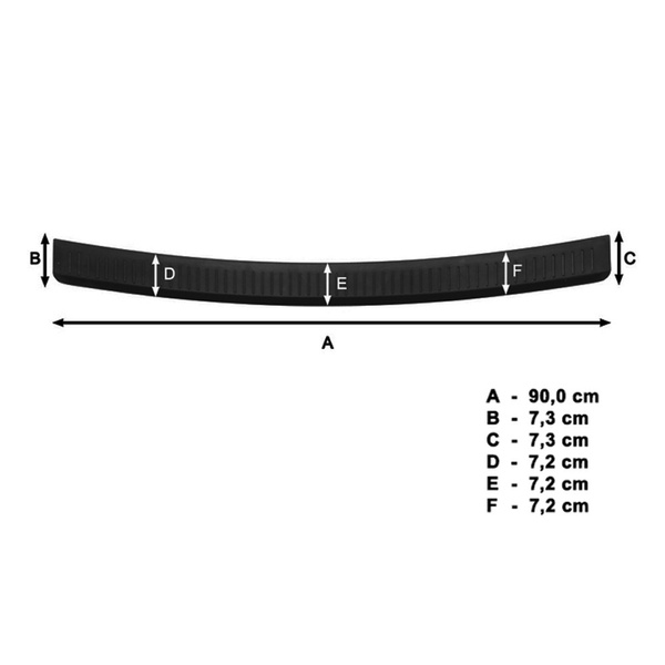 Svart list för bakre stötfångare till Hyundai i10 Kombikupé (2013-2016)