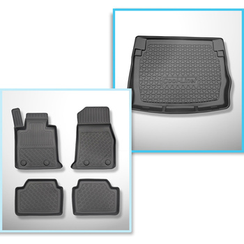 Sats bagagerumsmatta och bilmattor TPE PREMIUM måttillverkade till: BMW Serie 1 