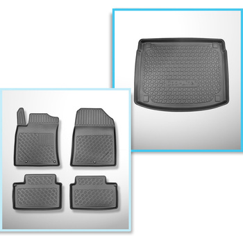 Sats bagagerumsmatta och bilmattor TPE PREMIUM måttillverkade till: Kia XCeed Cr