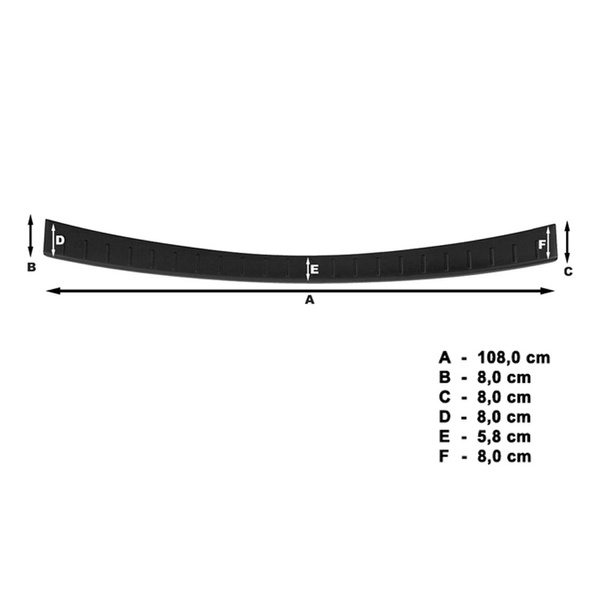 Svart list för bakre stötfångare till Mitsubishi ASX SUV (2010-2012)