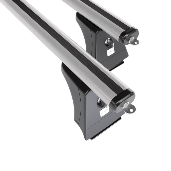 Taklasthållare till Volvo XC60 SUV (2008-2017) - silver takräcke - takhållare -integrerad reling - Aluminium