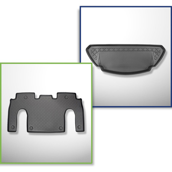 Sats bagagerumsmatta och bilmattor TPE måttillverkade till: Tesla Model X SUV (1