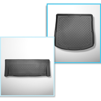 Sats bagagerumsmatta och bilmattor TPE måttillverkade till: Volkswagen Touran I 