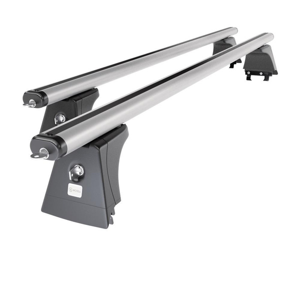 Taklasthållare till Skoda Octavia mk I Kombisedan (2004-2010) - silver takräcke - takhållare -fästpunkter - Aluminium