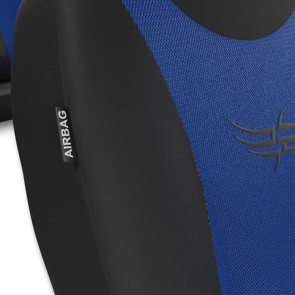 Universella sätesöverdrag till Volkswagen Caddy II, III, IV, V (1995-....) - blå