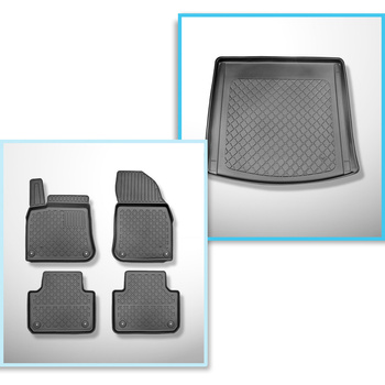 Sats bagagerumsmatta och bilmattor TPE måttillverkade till: Volkswagen Touareg I