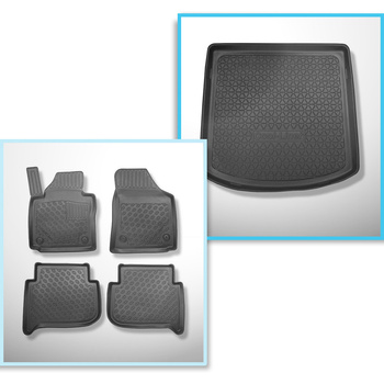 Sats bagagerumsmatta och bilmattor TPE PREMIUM måttillverkade till: Volkswagen T