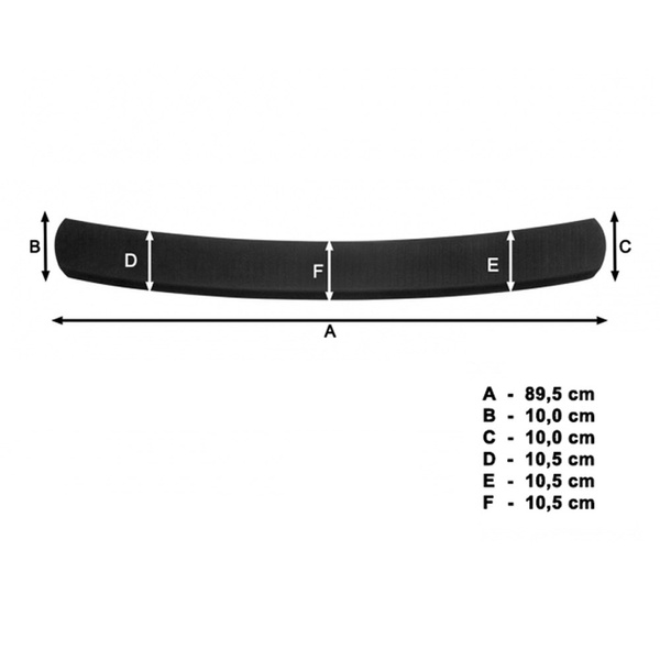 Svart list för bakre stötfångare till Volkswagen Golf VII Variant (2012-2016)
