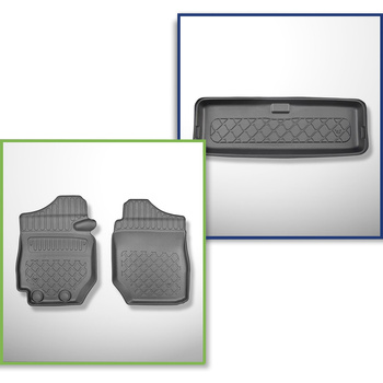Sats bagagerumsmatta och bilmattor TPE måttillverkade till: Suzuki Jimny II GJ S