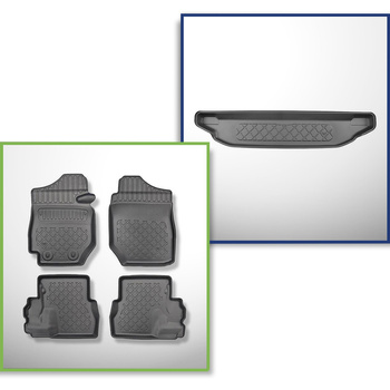 Sats bagagerumsmatta och bilmattor TPE måttillverkade till: Suzuki Jimny II GJ S