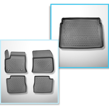 Sats bagagerumsmatta och bilmattor TPE PREMIUM måttillverkade till: Citroen E-C4