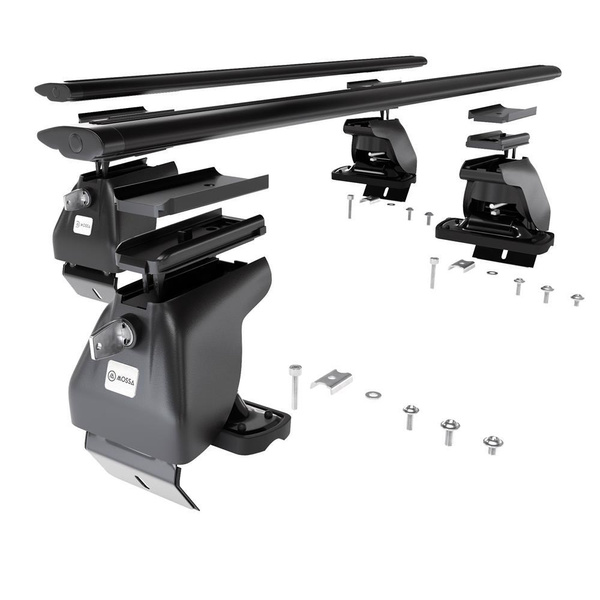 Taklasthållare till Volvo C40 SUV (2022-....) - svart takräcke - takhållare - utan fästelement - Aluminium