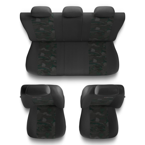 Universella sätesöverdrag till Volkswagen Golf III, IV, V, VI, VII, VIII (1991-....) - grön