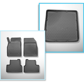 Sats bagagerumsmatta och bilmattor TPE PREMIUM måttillverkade till: Opel Astra J