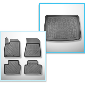 Sats bagagerumsmatta och bilmattor TPE PREMIUM måttillverkade till: Renault Aust