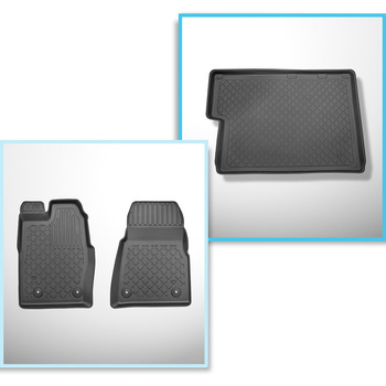 Sats bagagerumsmatta och bilmattor TPE måttillverkade till: Ford Tourneo Custom 