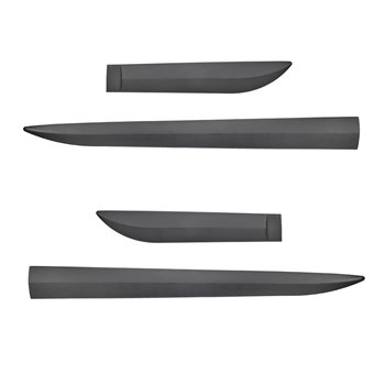 Svarta sidolister till bil Mitsubishi Outlander II SUV (2006-2013) - (listlängd: