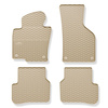 Gummimattor till bil Volkswagen Passat B6 Sedan, Variant (2005-2010) - beige - 4 st.