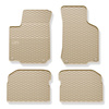 Gummimattor till bil Volkswagen Jetta IV Sedan, Variant (1998-2005) - beige - 4 st.