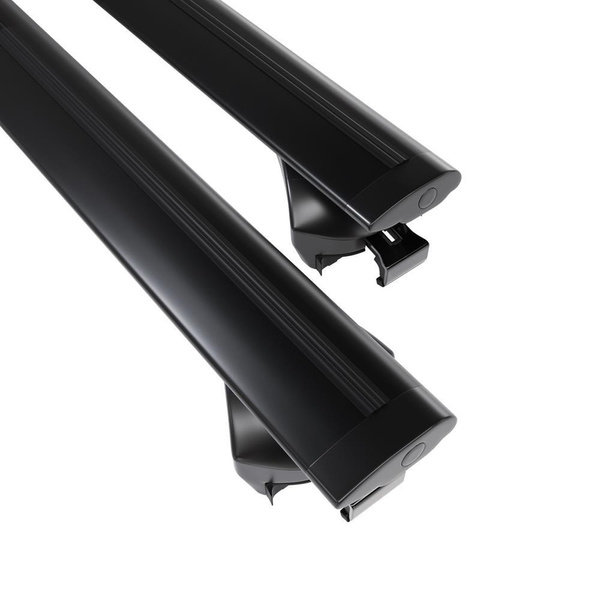 Taklasthållare till Mitsubishi Eclipse Cross SUV (2018-....) - svart takräcke - takhållare - integrerad reling - Aluminium