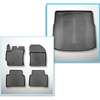 Sats bagagerumsmatta och bilmattor TPE PREMIUM måttillverkade till: Suzuki Swace Kombi (11.2020-....) - övre bagagerum (jämn inlastningströskel); rörligt golv i översta läget