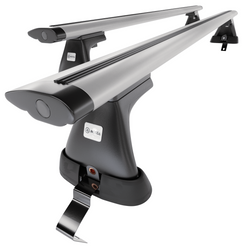 Taklasthållare till Renault Clio mk IV Kombikupé (2013-2019) - silver takräcke - takhållare -utan fästelement - Aluminium