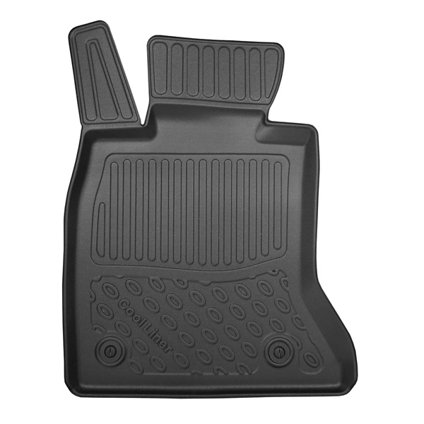 Sats bagagerumsmatta och bilmattor TPE PREMIUM måttillverkade till: BMW Serie 5 F10 Limousine (2013-01.2017) - utan X-drive; avstånd mellan framsätens skenor (bak) 365mm