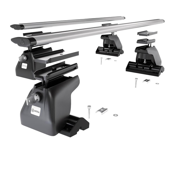 Taklasthållare till Chrysler Town & Country Minibuss (1990-2010) - silver takräcke - takhållare -T-profil - Aluminium